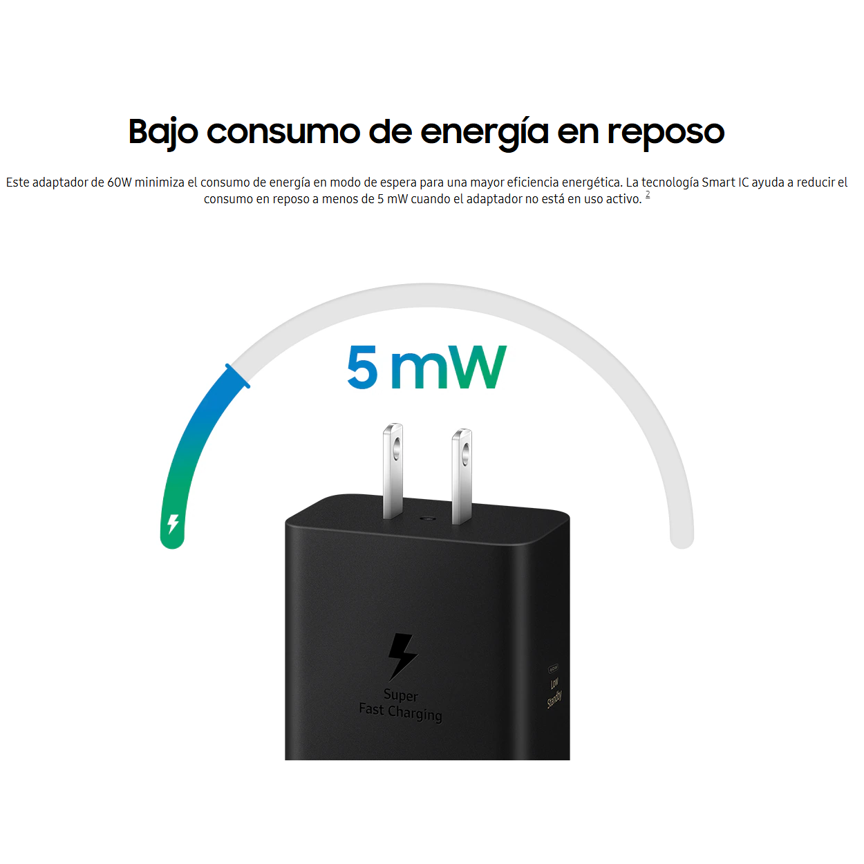 CARGADOR SAMSUNG 60W CON CABLE CARGA SÚPER RÁPIDA - 2