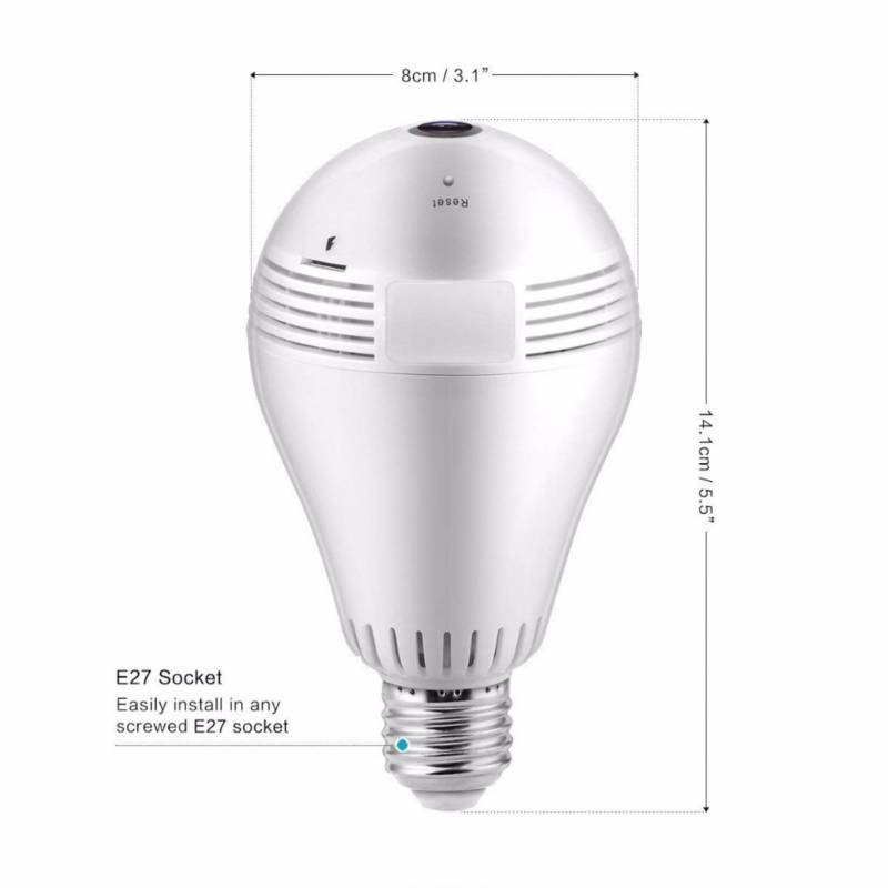 Ripley - FOCO LED ESPIA CAMARA DE VIGILANCIA Y SEGURIDAD 360°