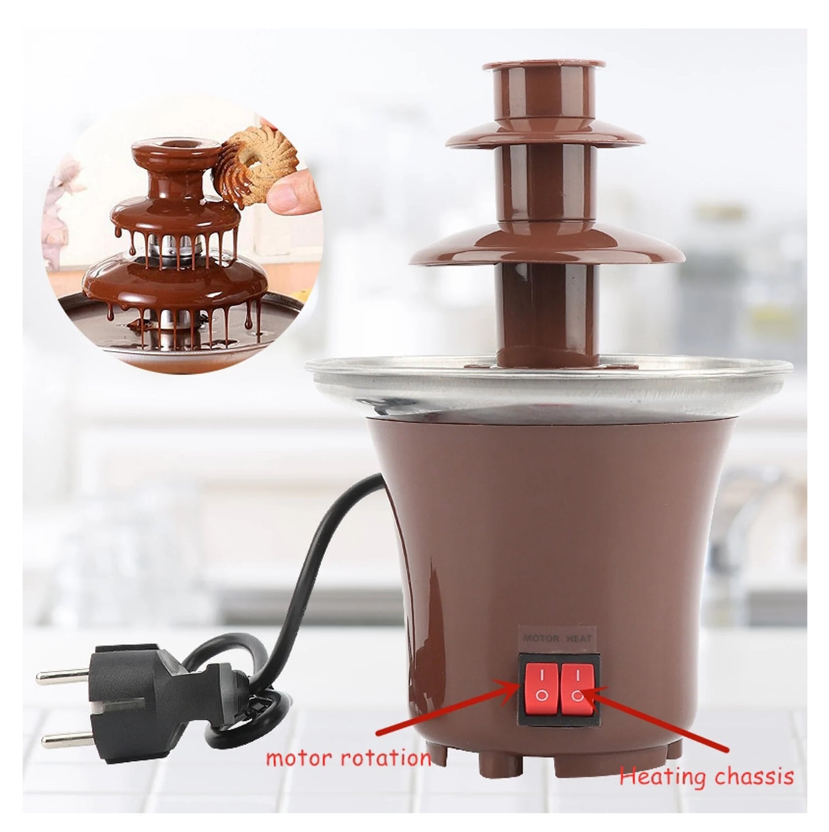 MAQUINA PARA DERRETIR CHOCOLATE FONDUE ELÉCTRICA CHOCOLATERA - 2