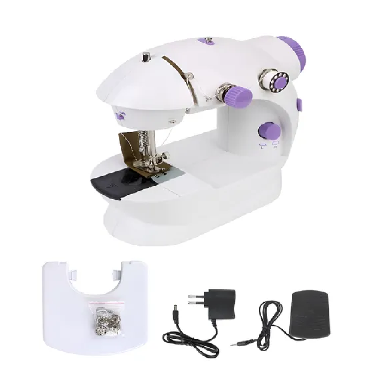 MINI MÁQUINA DE COSER CON MESA DE APOYO PORTÁTIL - 1