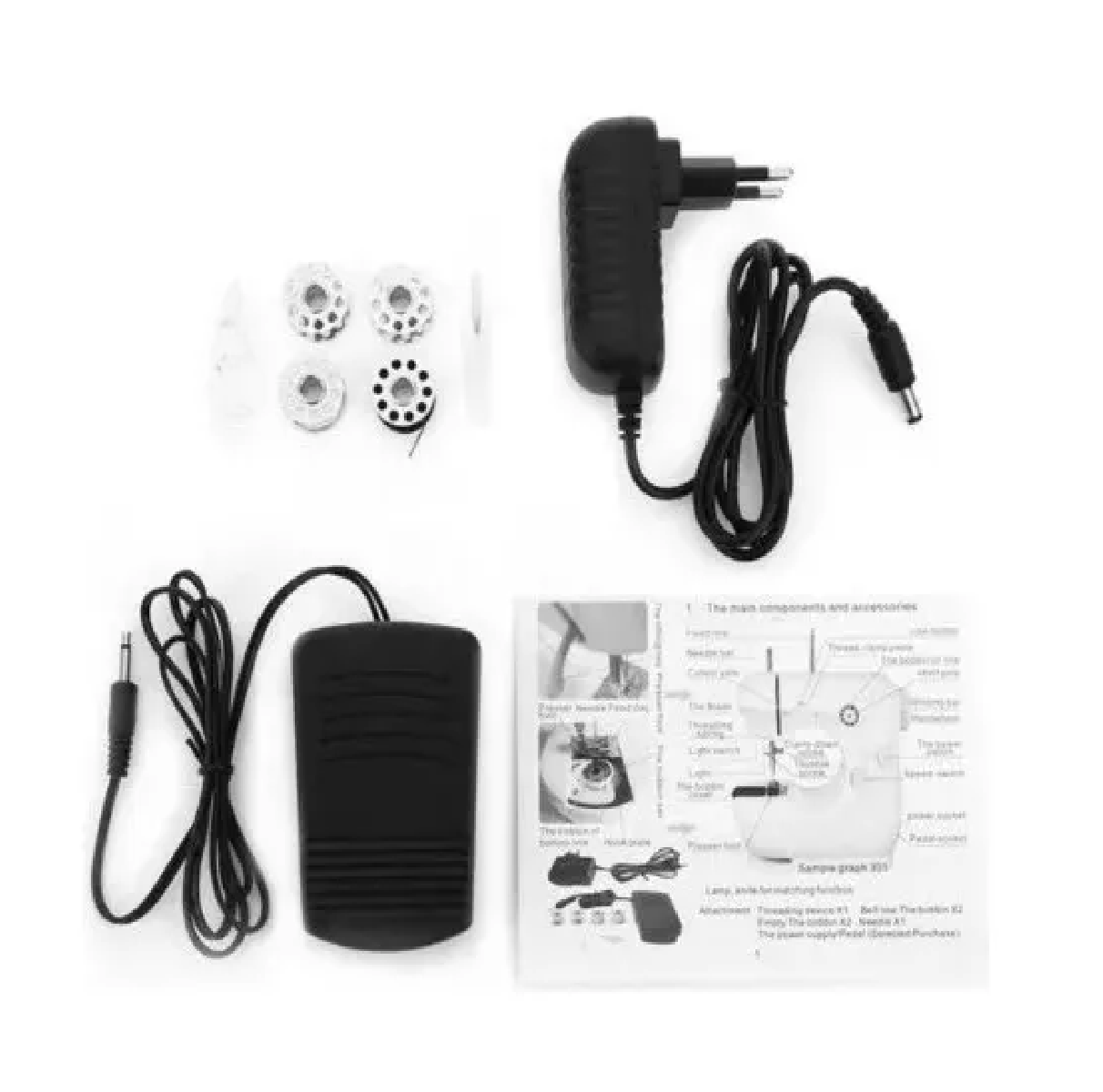 MINI MÁQUINA DE COSER CON MESA DE APOYO PORTÁTIL - 3