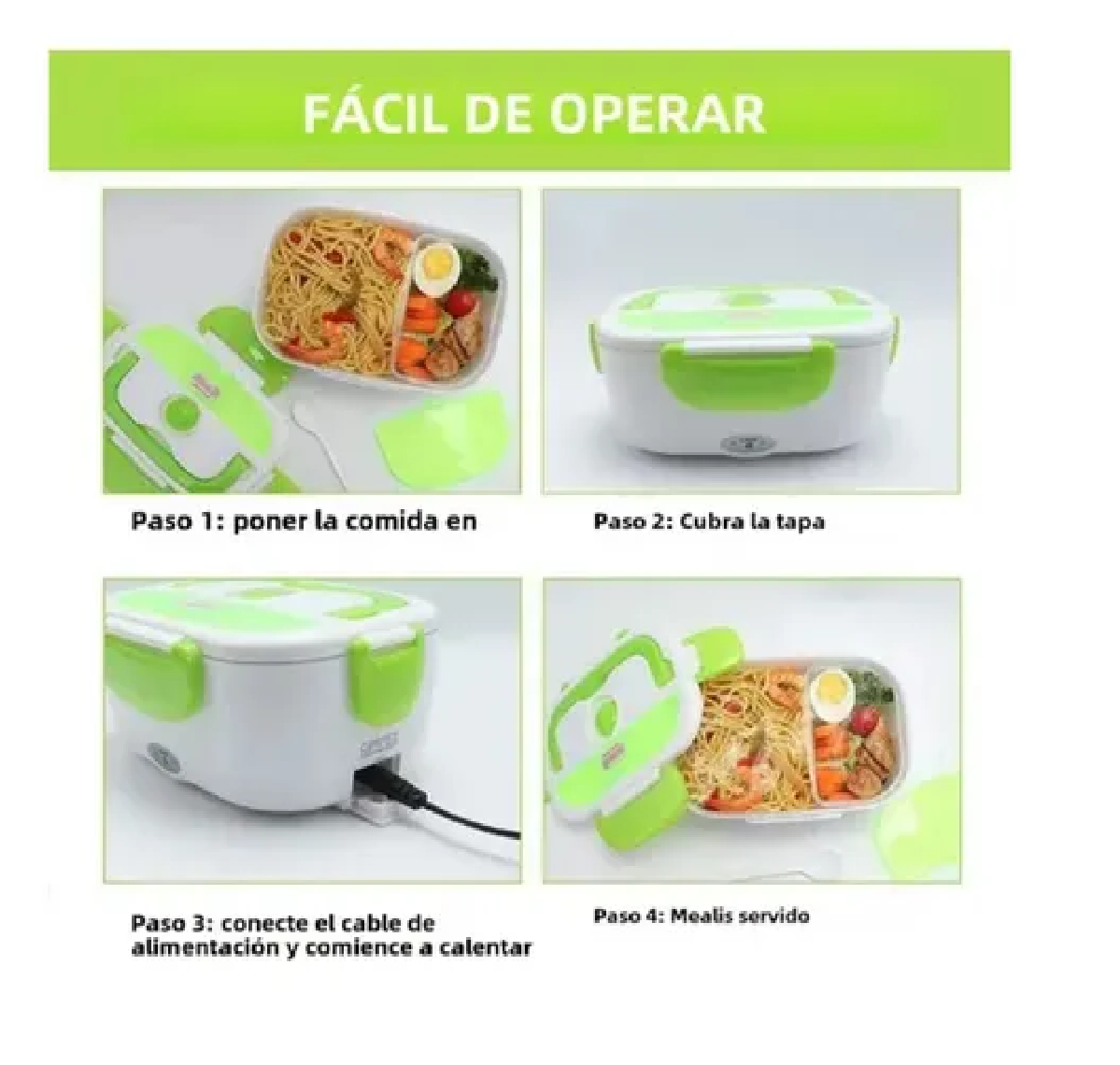 BANDEJA ELÉCTRICA HANNZO TAPER 23X15 CM COLOR PORTÁTIL - 4