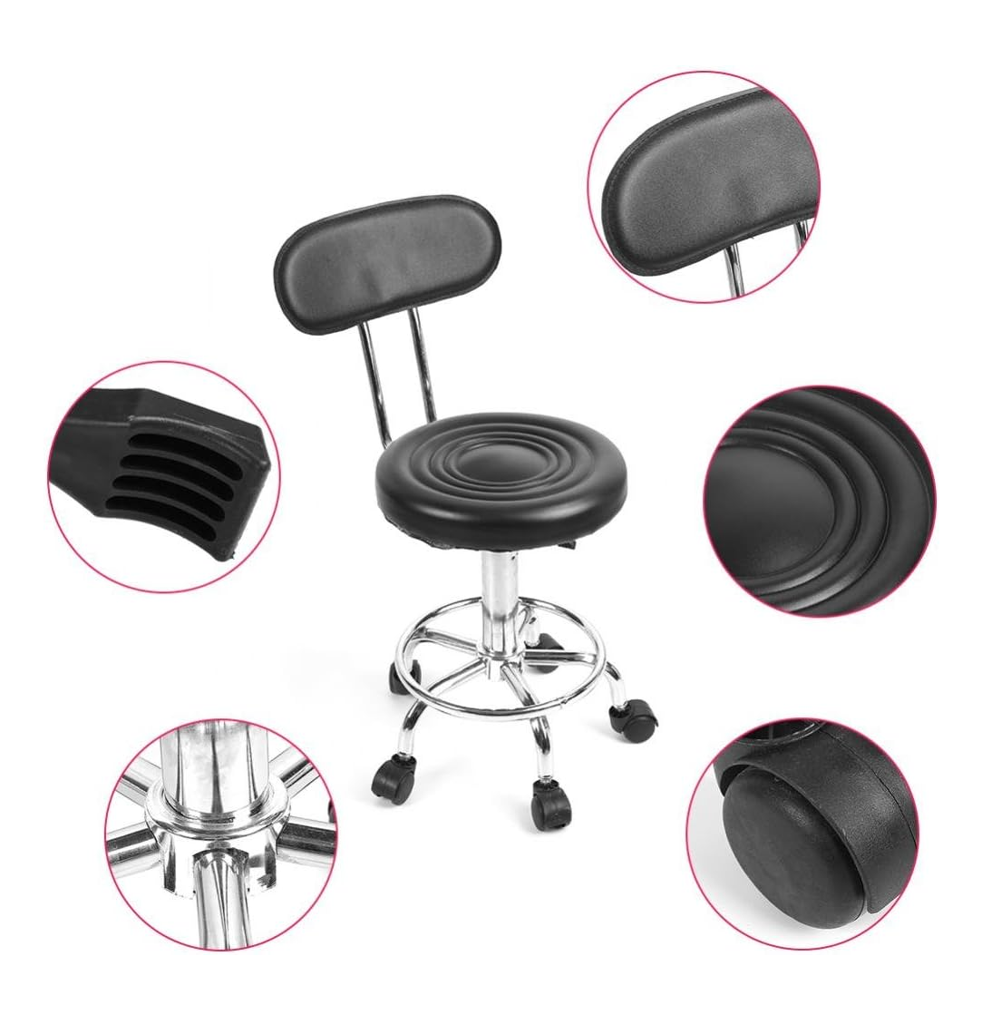 SILLA DE OFICINA HANNZO LU0218 REDONDA - 4