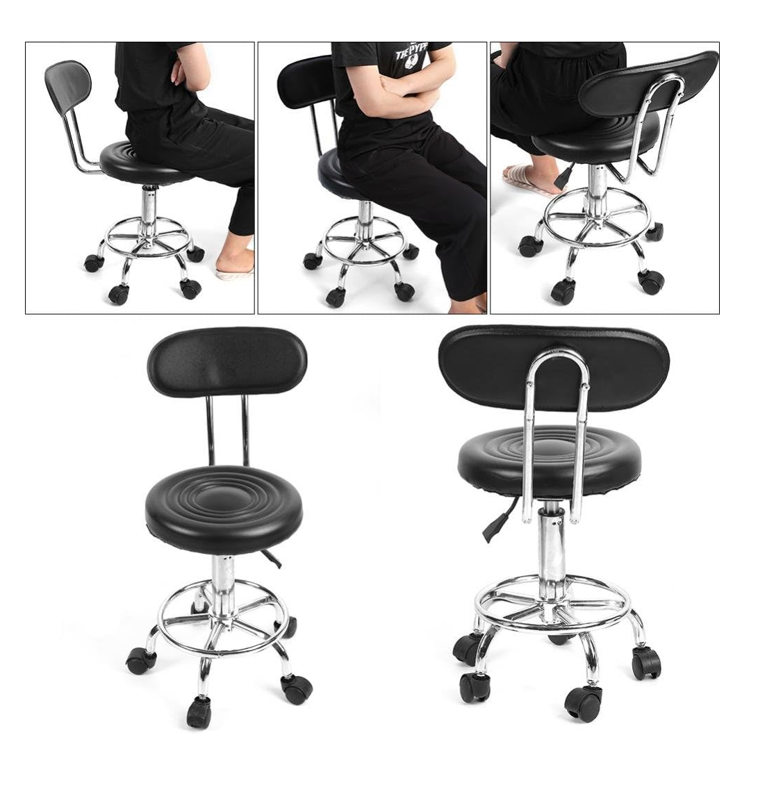 SILLA DE OFICINA HANNZO LU0218 REDONDA - 5