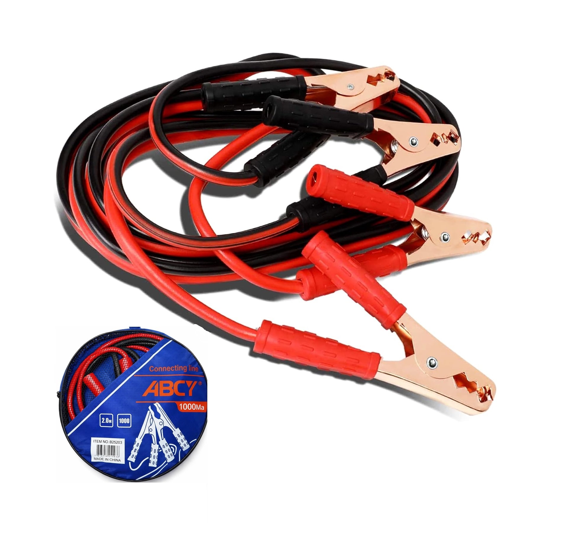 CABLE PASACORRIENTE 1000 AMP 2 METROS AUTO PINZA COCODRILO - 2