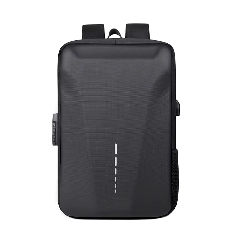 MOCHILA ANTIRROBO IMPERMEABLE TAPA DURA CON CLAVE USB - MERC - 1