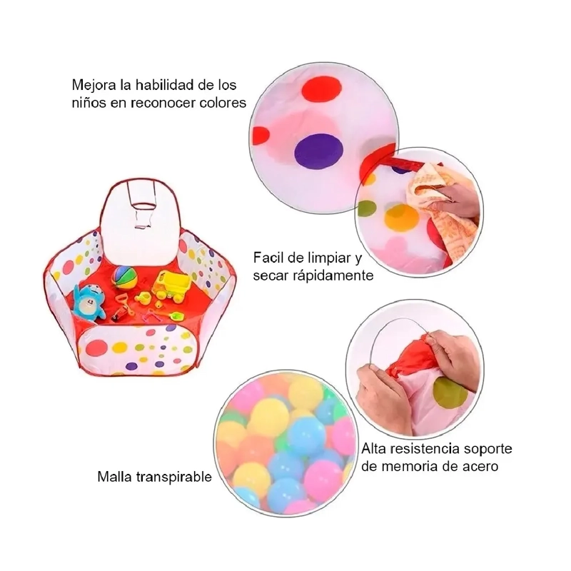 PISCINA CORRAL PARA PELOTAS JUEGO DE ESTIMULACION NIÑOS - 2
