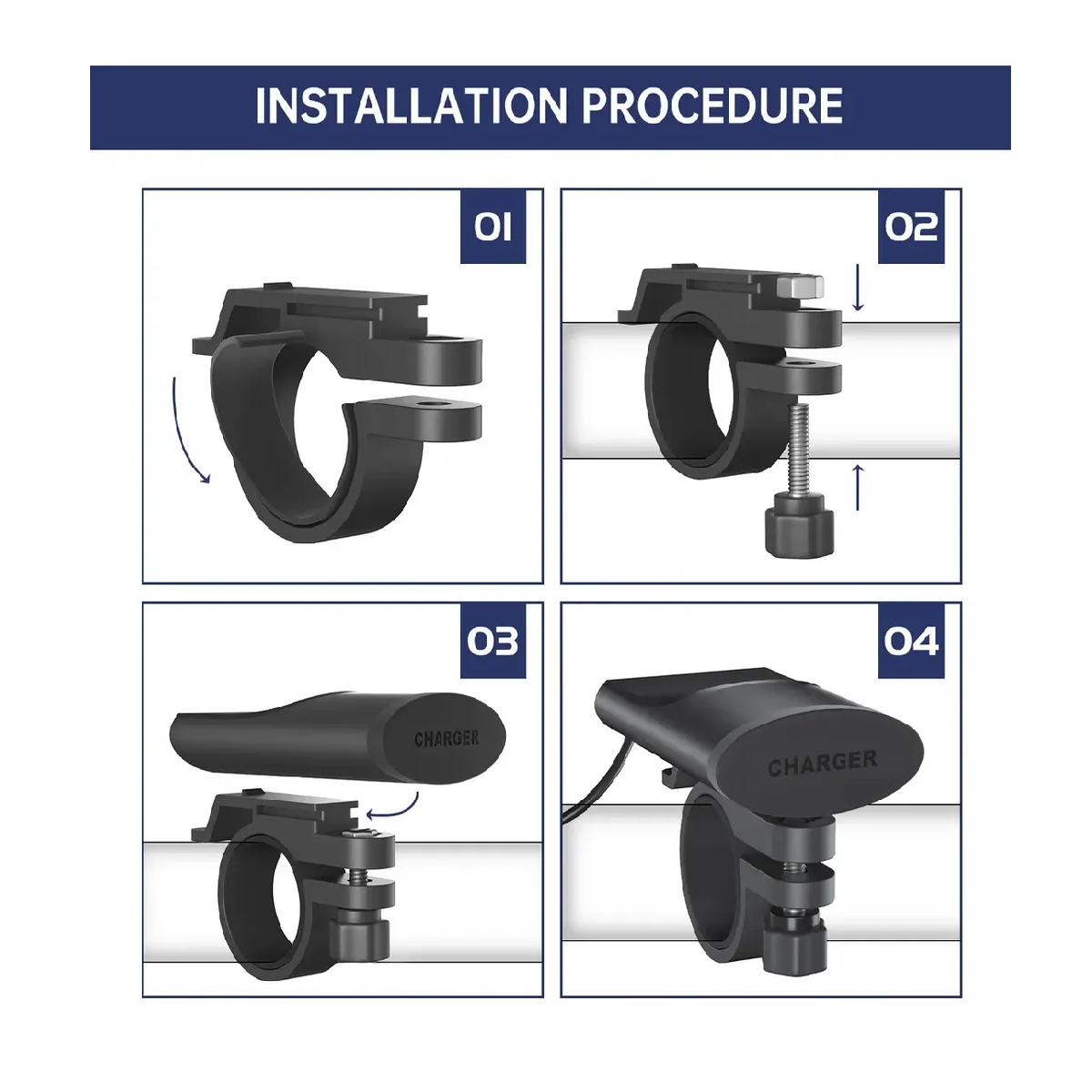 CARGADOR PARA MOTO TIPO C Y USB - 30WPD DE TIMON - 3