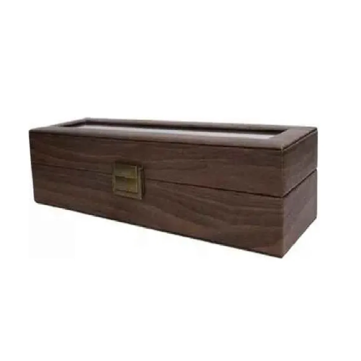 CAJA PORTA RELOJES DE LUJO ELEGANTE 6 COMPARTIMIENTOS MARRON - 3