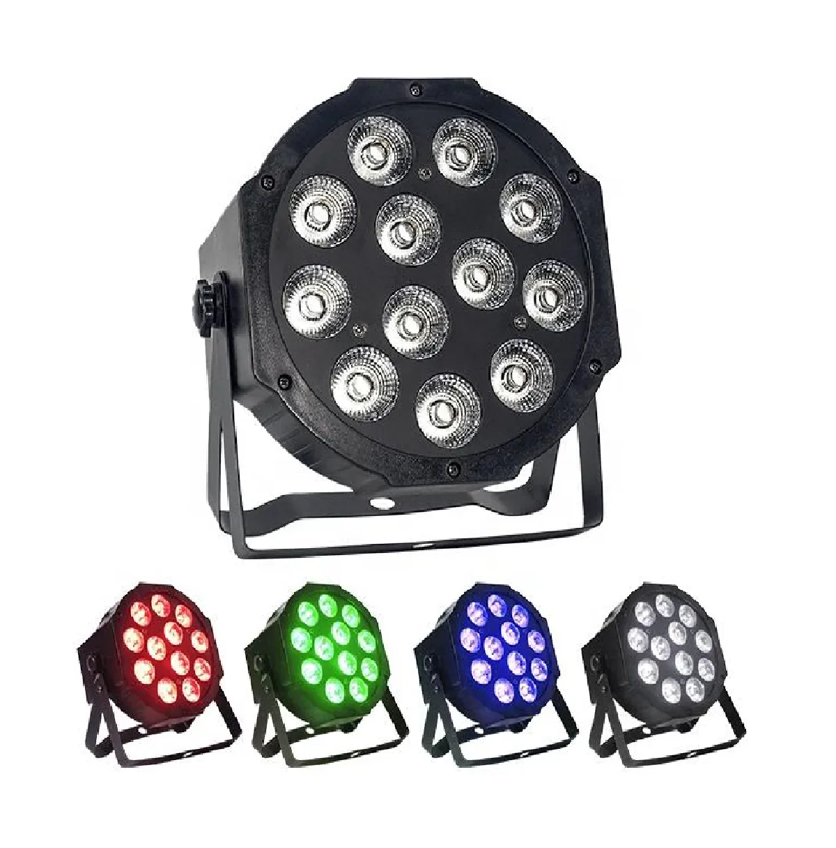 TACHO PAR 12 LED MINI RGB DMX CON TRÍPODE - 2