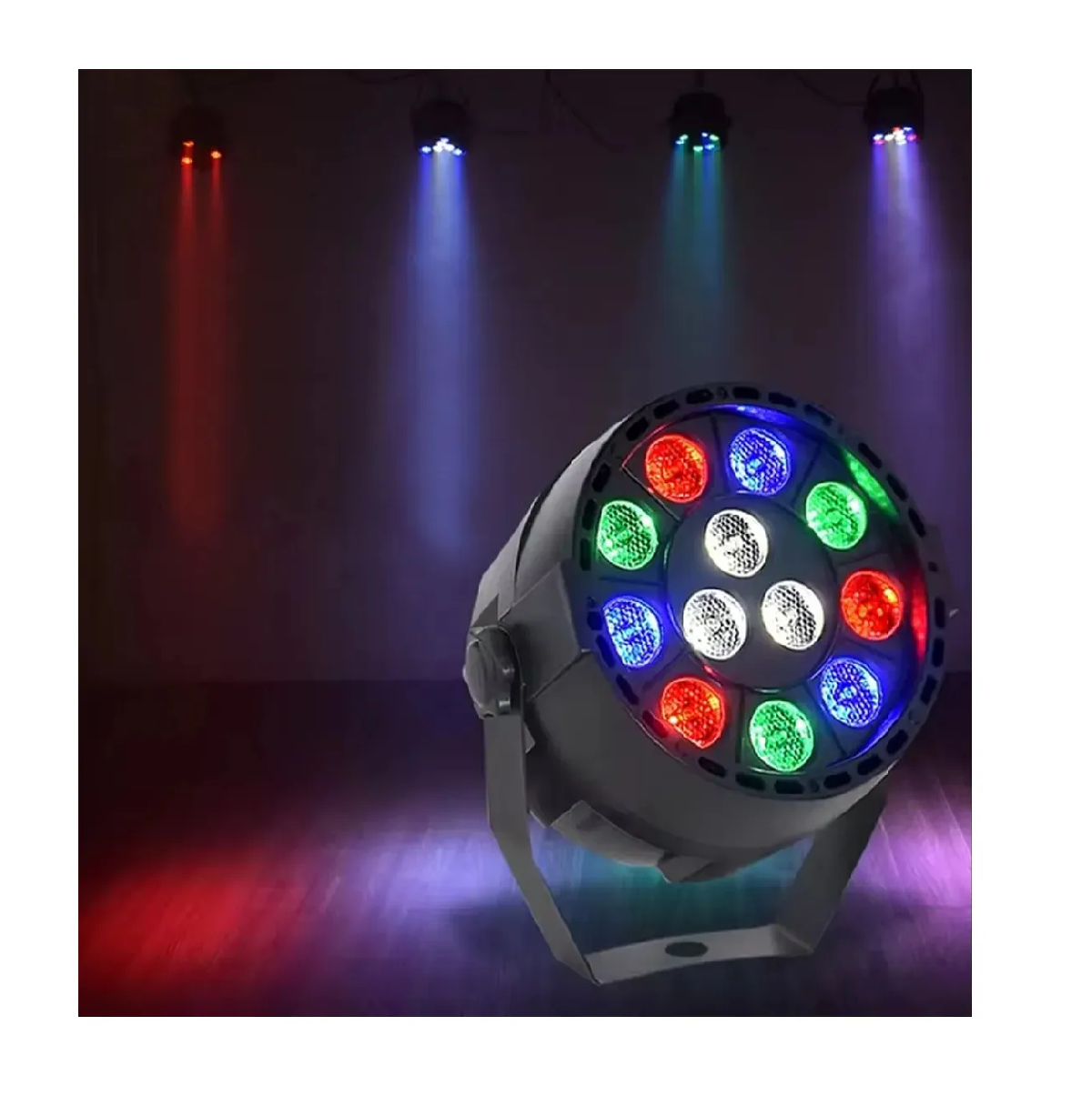 TACHO PAR 12 LED MINI RGB DMX CON TRÍPODE - 3
