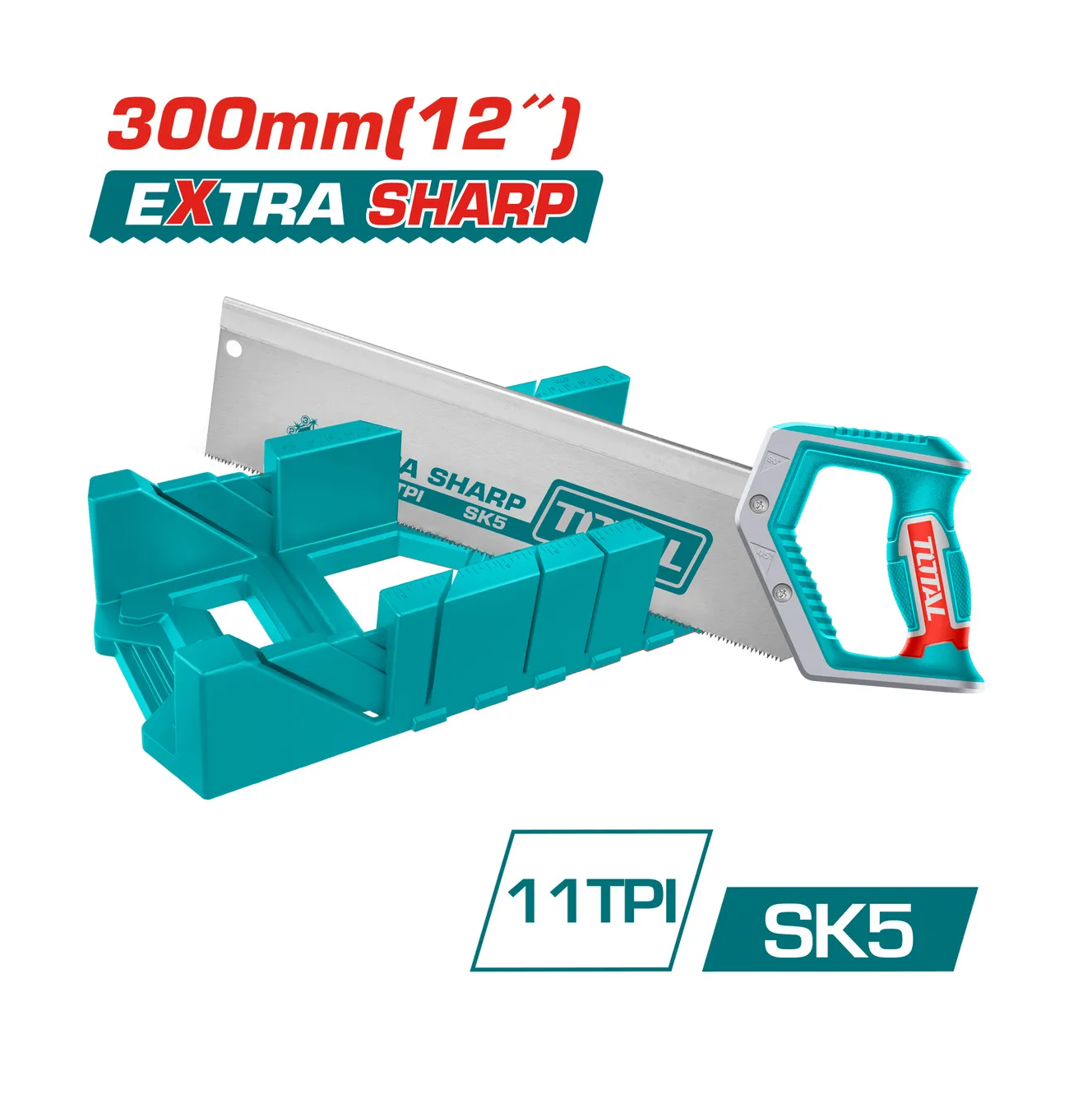 SERRUCHO SIERRA COSTILLA C/ INGLETE 300MM 12 PULG THTK591282 TURQUESA - 5