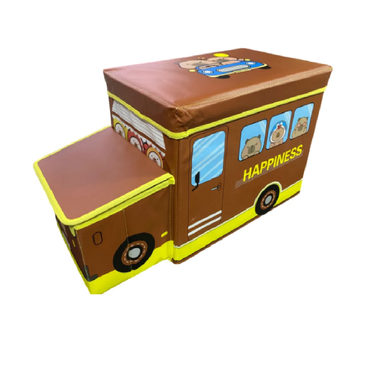 CAJA ORGANIZADORA AUTOBÚS HANNZO PARA JUGUETES 55X32 CM - 1
