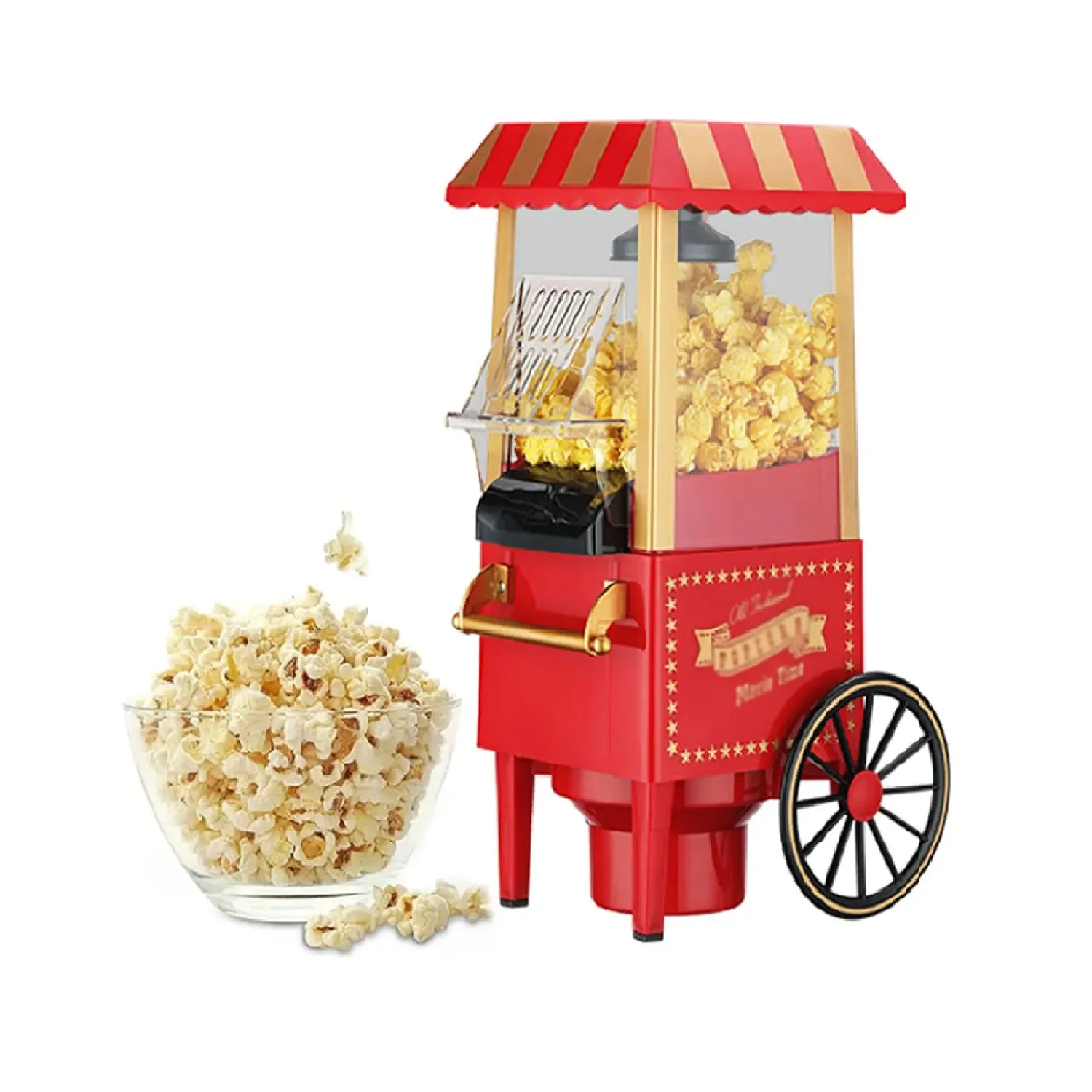 MAQUINA PARA HACER CANCHITA CON RUEDAS POP CORN MAKER - 1