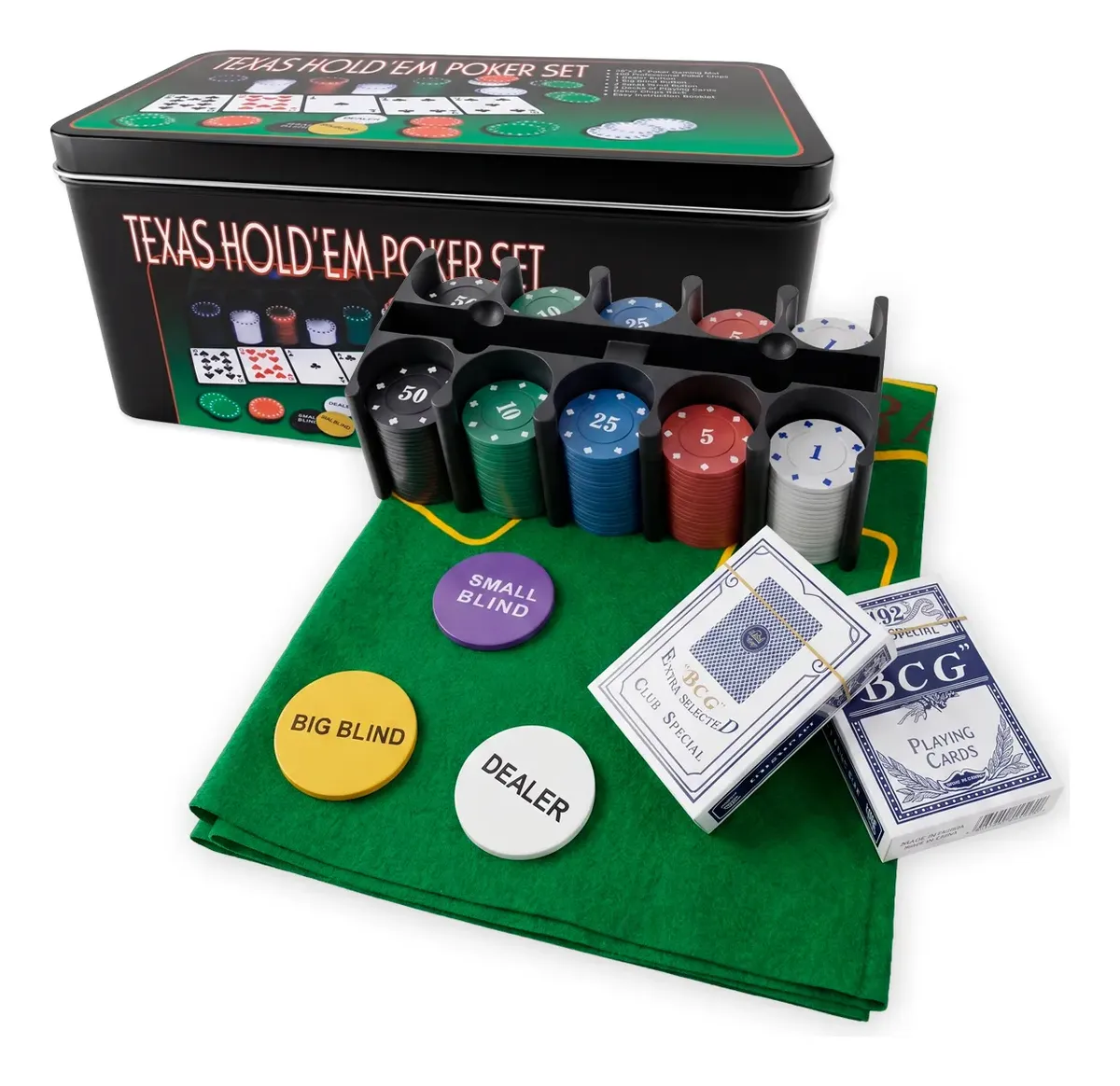 JUEGO DE PÓKER DE 200 FICHAS - 1