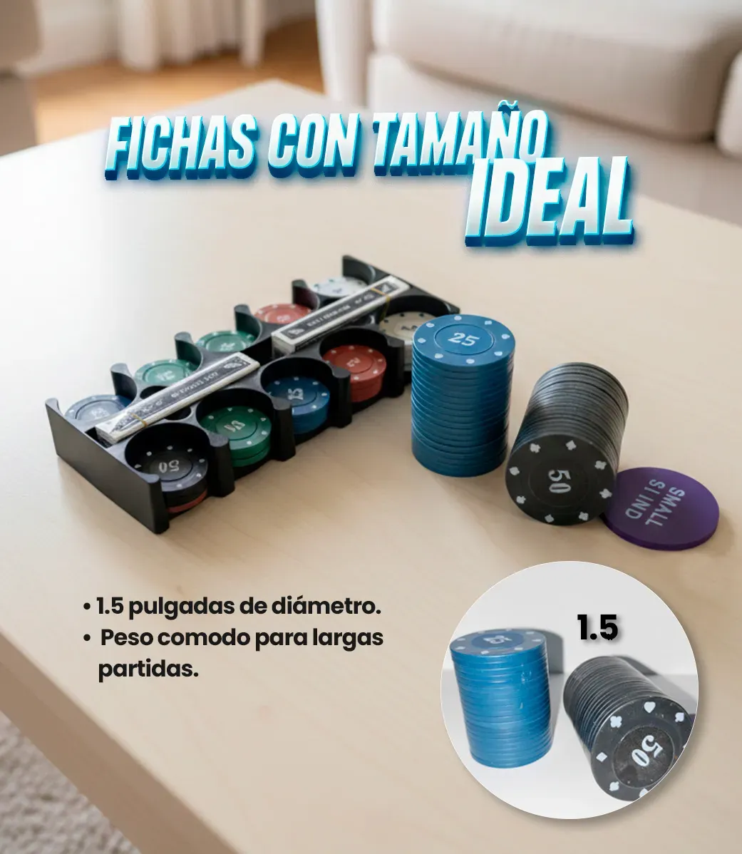 JUEGO DE PÓKER DE 200 FICHAS - 4