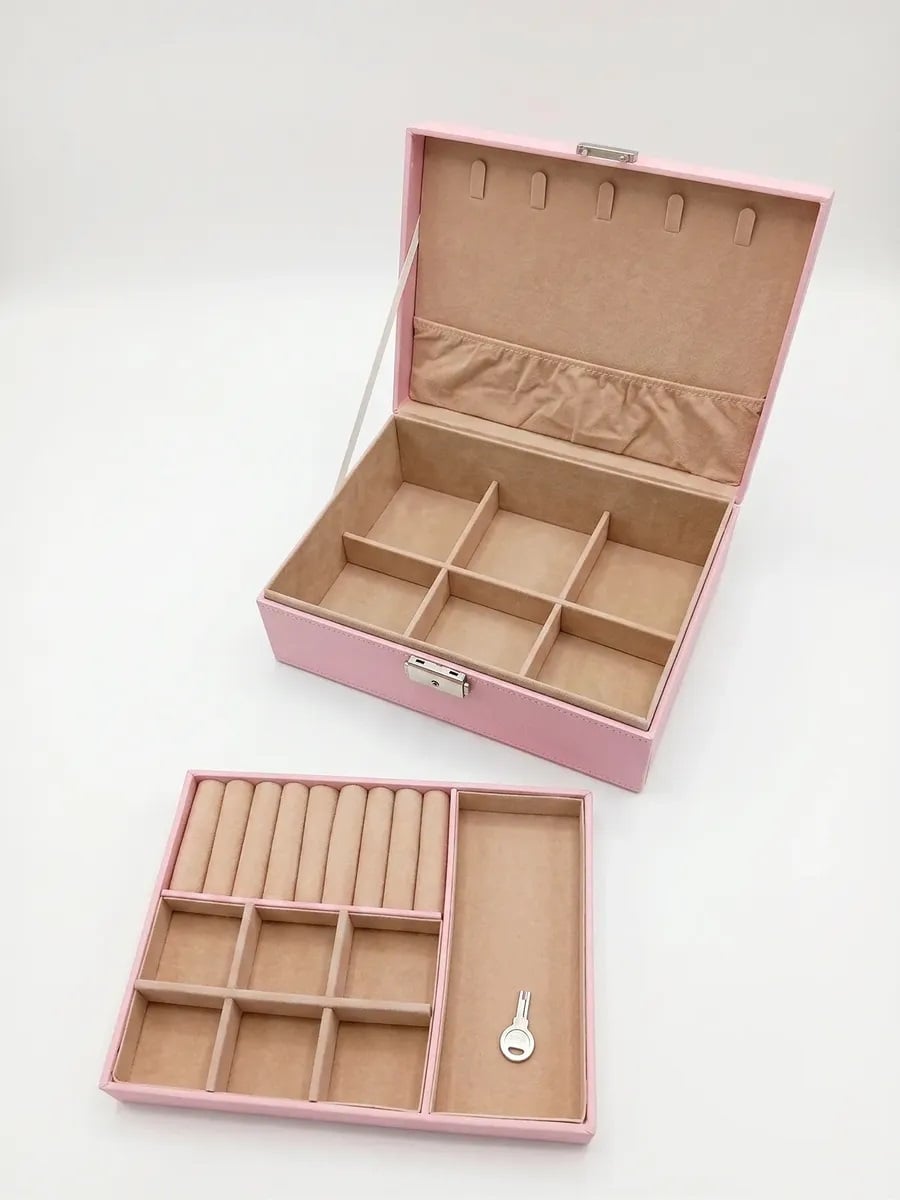 CAJA DE ORGANIZADOR JOYERO PREMIUM PARA COLLARES, ANILLOS Y RELOJES - 2