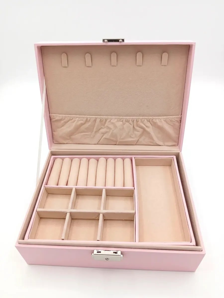 CAJA DE ORGANIZADOR JOYERO PREMIUM PARA COLLARES, ANILLOS Y RELOJES - 3
