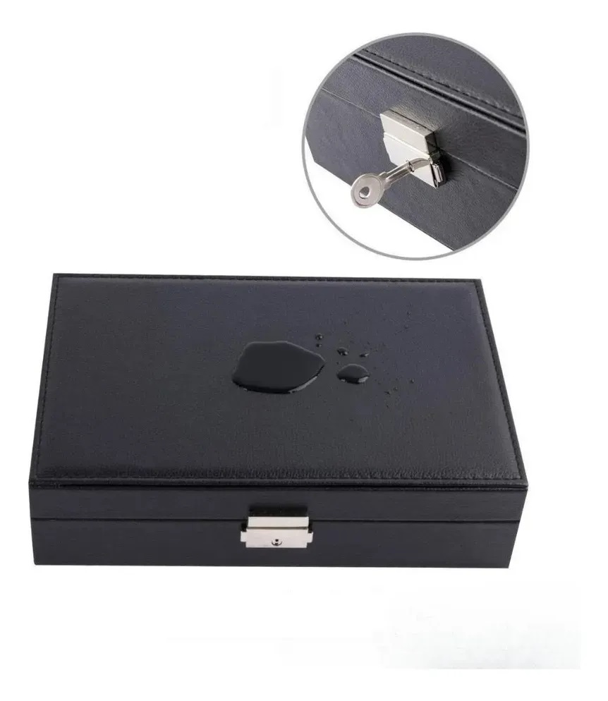 CAJA DE ORGANIZADOR JOYERO PREMIUM PARA COLLARES, ANILLOS Y RELOJES - 4