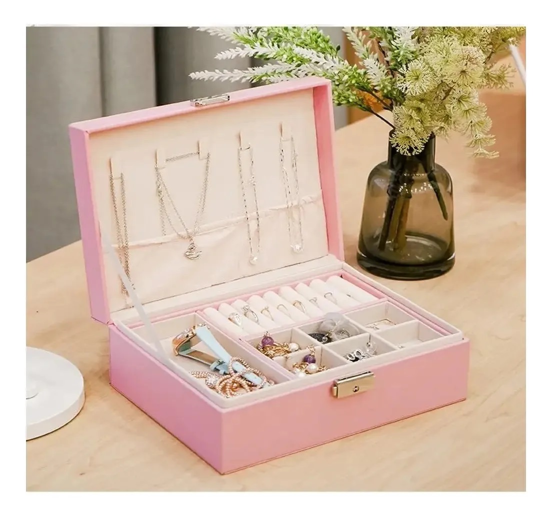 CAJA DE ORGANIZADOR JOYERO PREMIUM PARA COLLARES, ANILLOS Y RELOJES - 6
