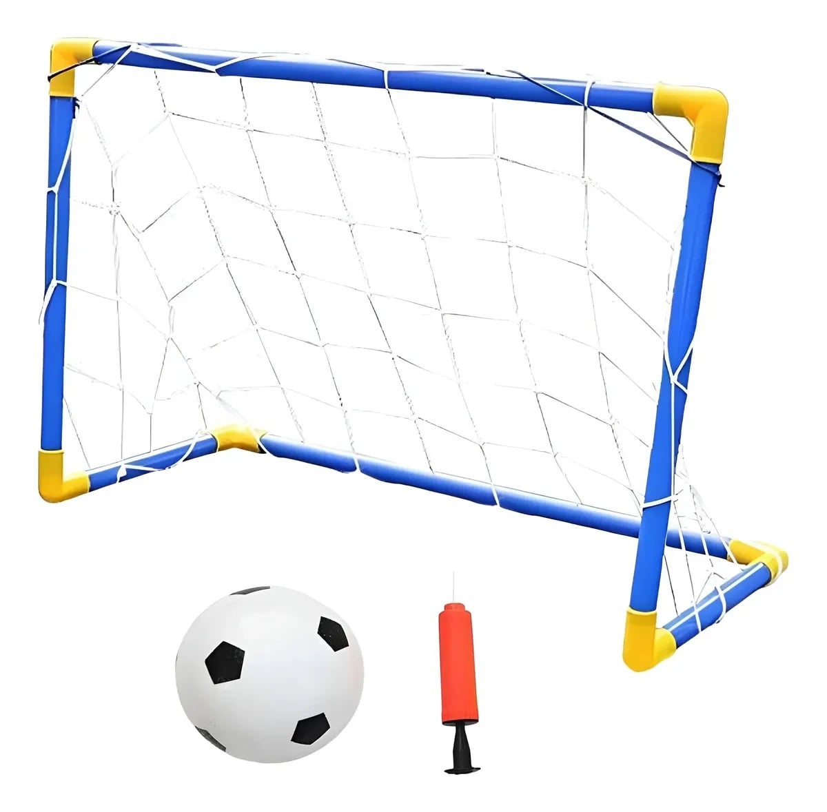ARCO DE FUTBOL PARA NIÑOS MAS ARCO MAS MALLA MAS INFLADOR - 1