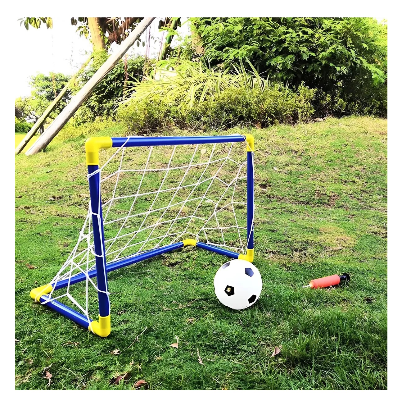 ARCO DE FUTBOL PARA NIÑOS MAS ARCO MAS MALLA MAS INFLADOR - 4