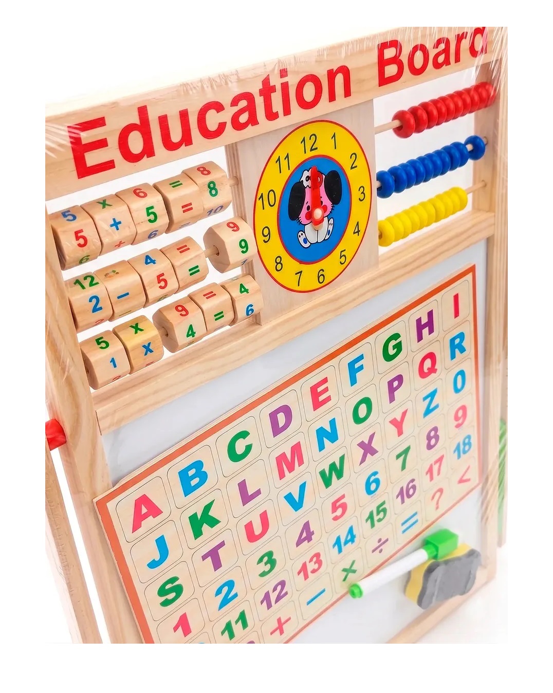PIZARRA MAGNÉTICA DOBLE PARA NIÑOS EDUCATIVA C ACCESORIOS 44CM X 35CM - 4
