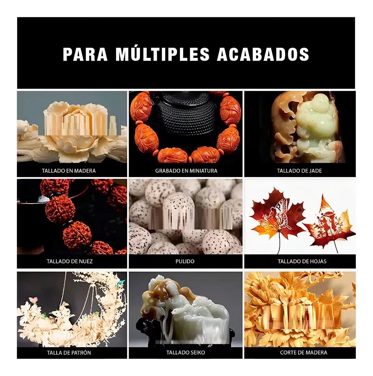 KIT SET JUEGO DE ACERO PARA MINITORNO TIPO DREMEL X420 PIEZAS - 5