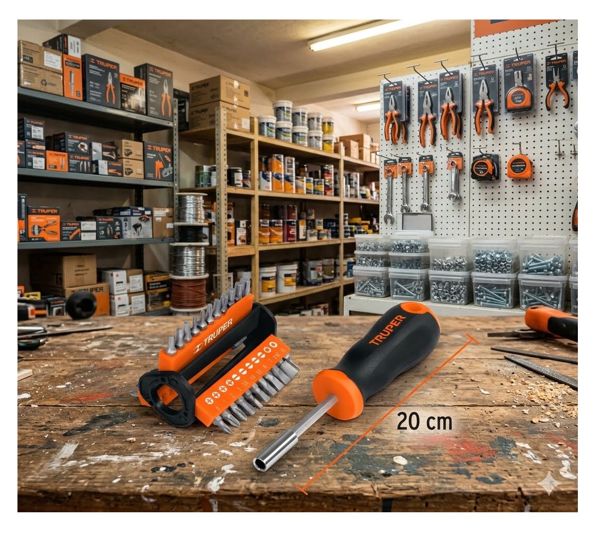 DESARMADOR CON 33 PUNTAS INTERCAMBIABLES TRUPER 13595 - 7