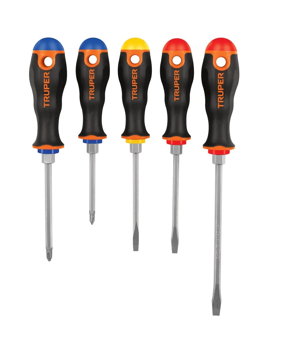 JUEGO DE 5 DESARMADORES MANGO CONFORT GRIP TRUPER 14138 - 1