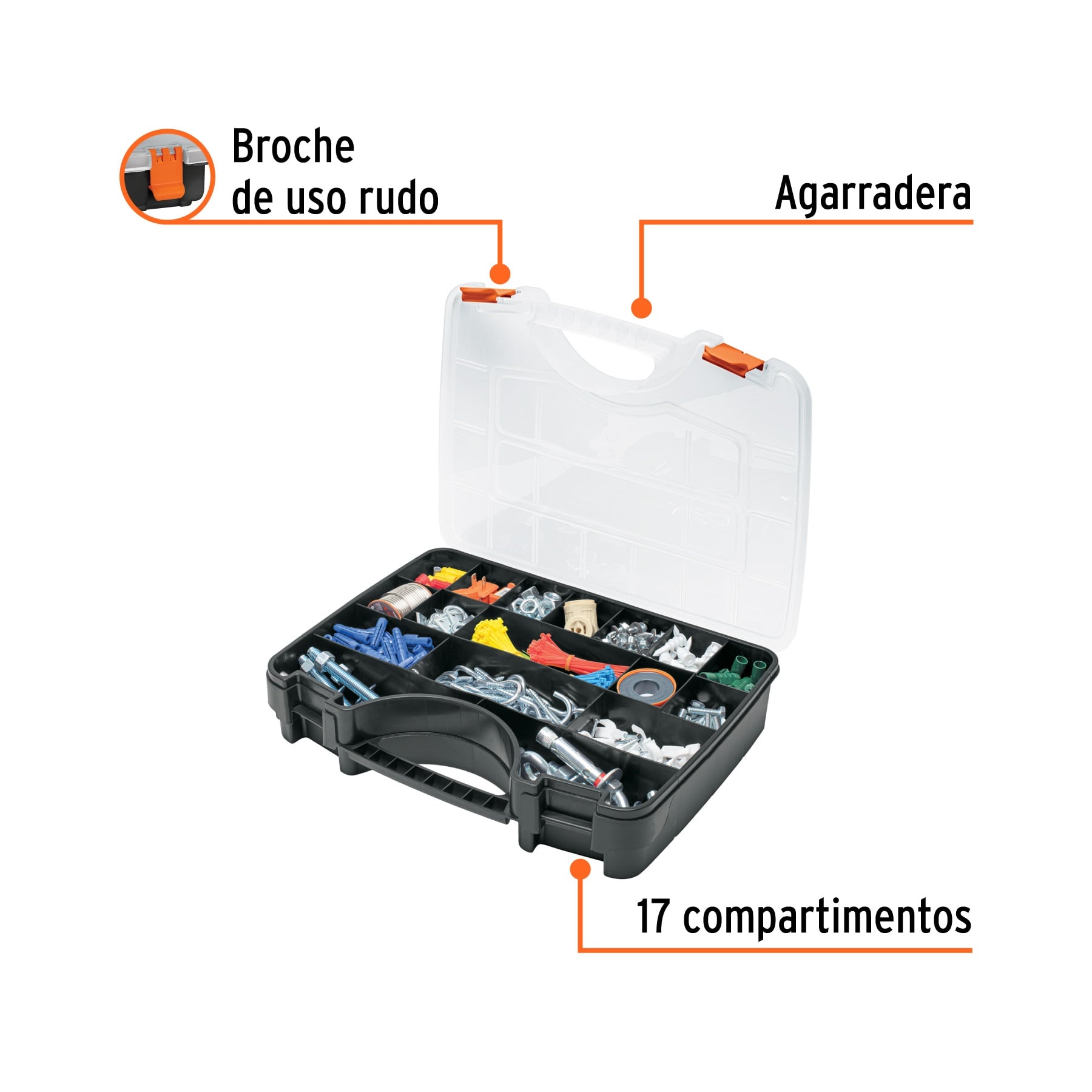Organizador Reforzado Con 17 Compartimentos, Truper 19939 - 3