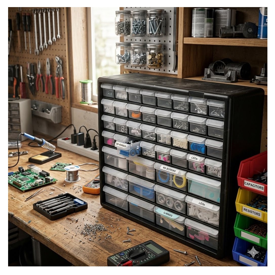 ORGANIZADOR CON 44 GAVETAS, TRUPER 102642 COLOR NEGRO - 7