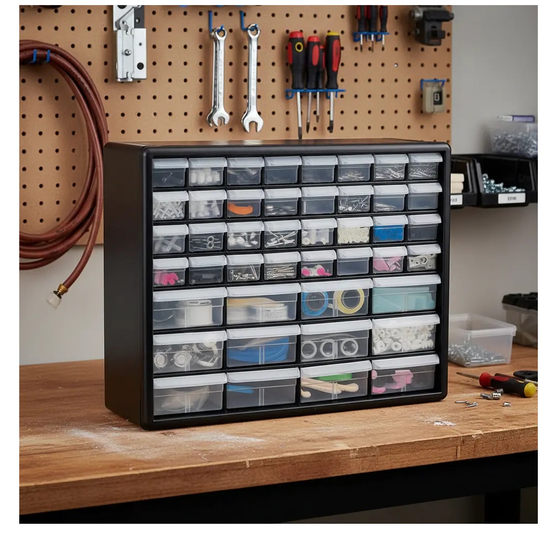 ORGANIZADOR CON 44 GAVETAS, TRUPER 102642 COLOR NEGRO - 8