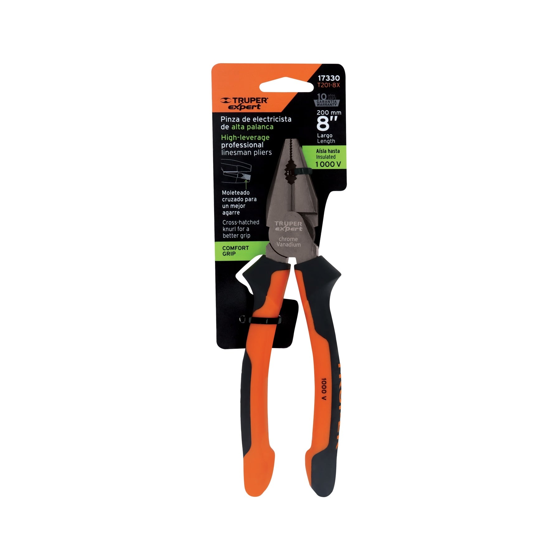 PINZA ELECTRICISTA 8'' COMFORT GRIP TRUPER EXPERT 17330 - 7