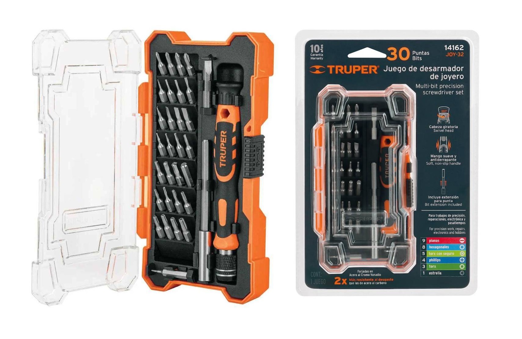 TRUPER JOY32 14162 DESARMADOR DE PRECISIÓN CON 30 PUNTAS Y EXTENSIÓN - 10