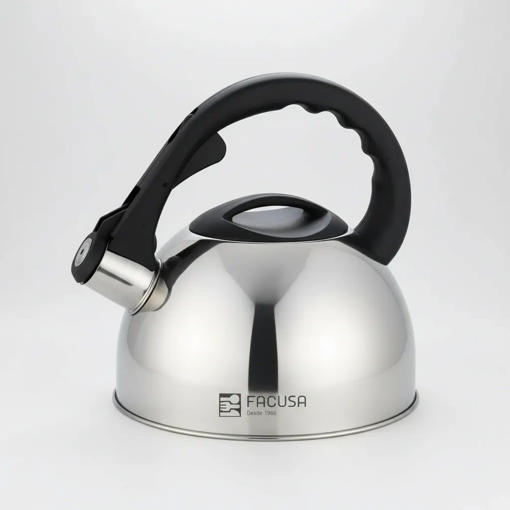 TETERA FACUSA DE 2.5LT ACERO INOX SILBADOR PLATEADO - 10