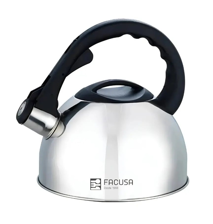 TETERA FACUSA ELEGANT 3 LITROS ACERO INOX CON SILBADOR - 1