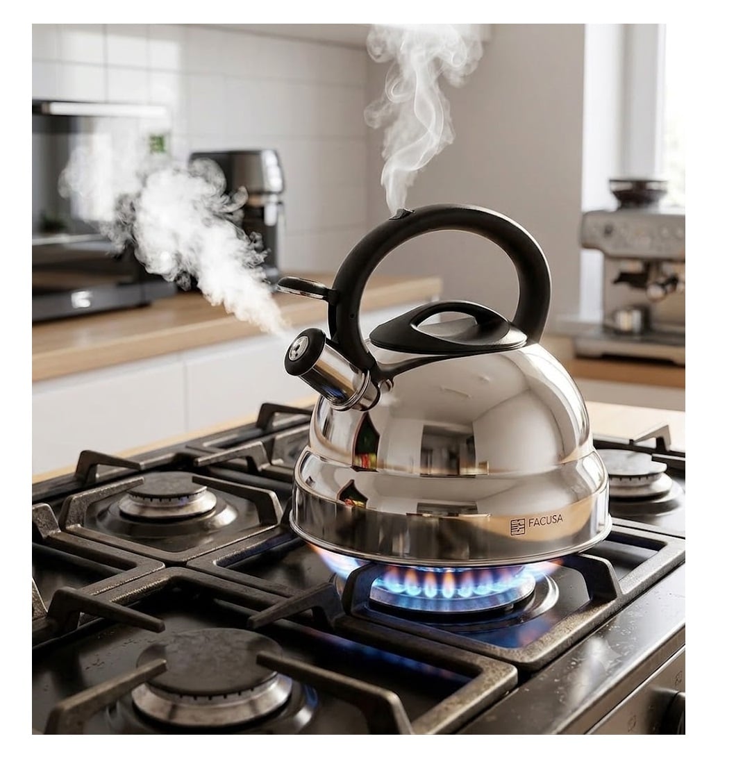 TETERA FACUSA 4.6 L FUSION DE ACERO INOXIDABLE CON SILBATO - 5