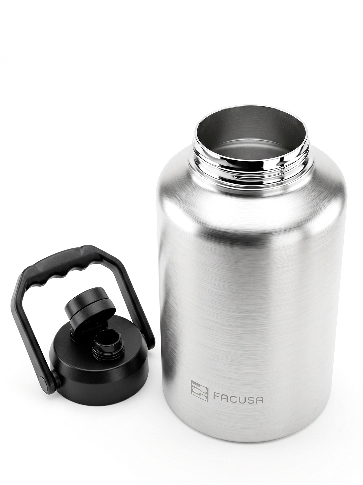 TOMATODO TÉRMICO FACUSA DALÍ 3.4L ACERO INOXIDABLE BPA FREE ANTIGOTEO PLATEADO - 8