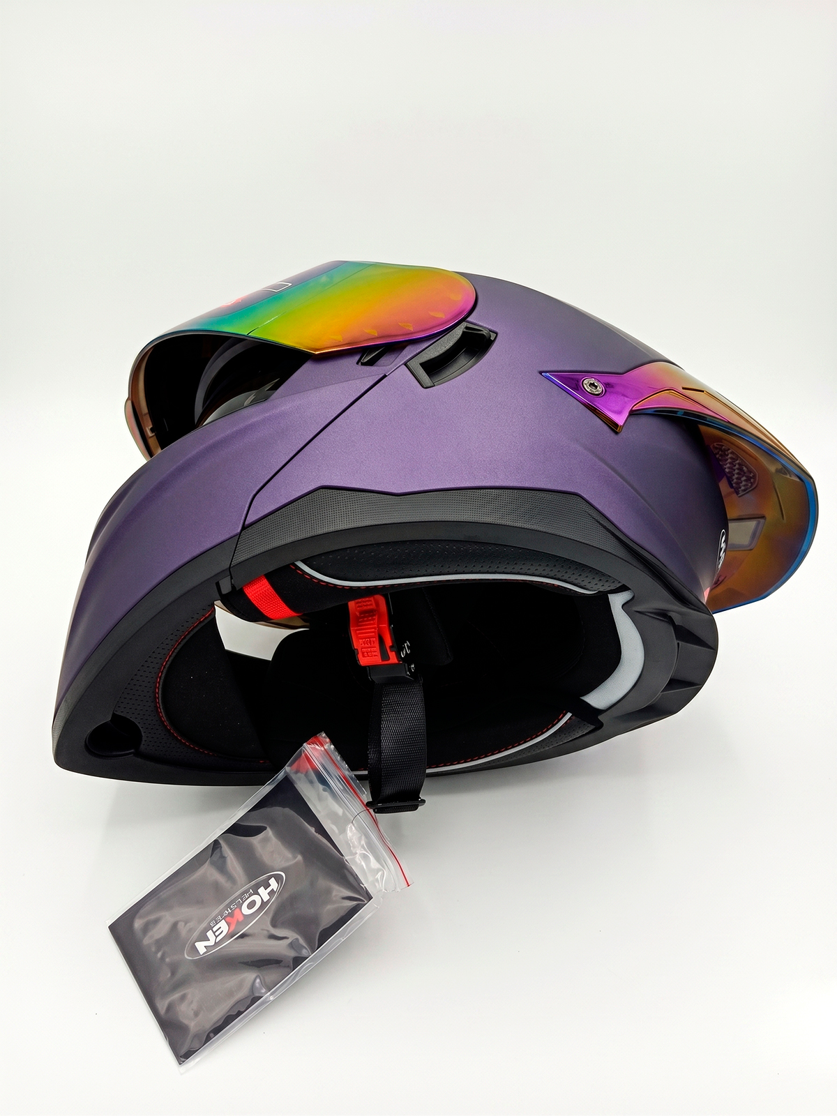 CASCO HOKEN CERTIFICADO DOBLE VISOR CERTIFICACION / VIOLETA - 6