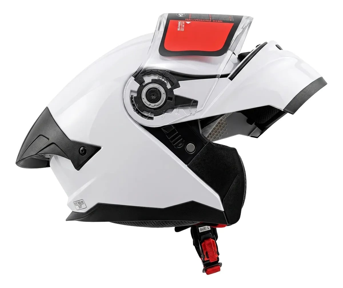 CASCO DE MOTO BLANCO MARCA HOKEN CERTIFICADO Y STOCK - 3