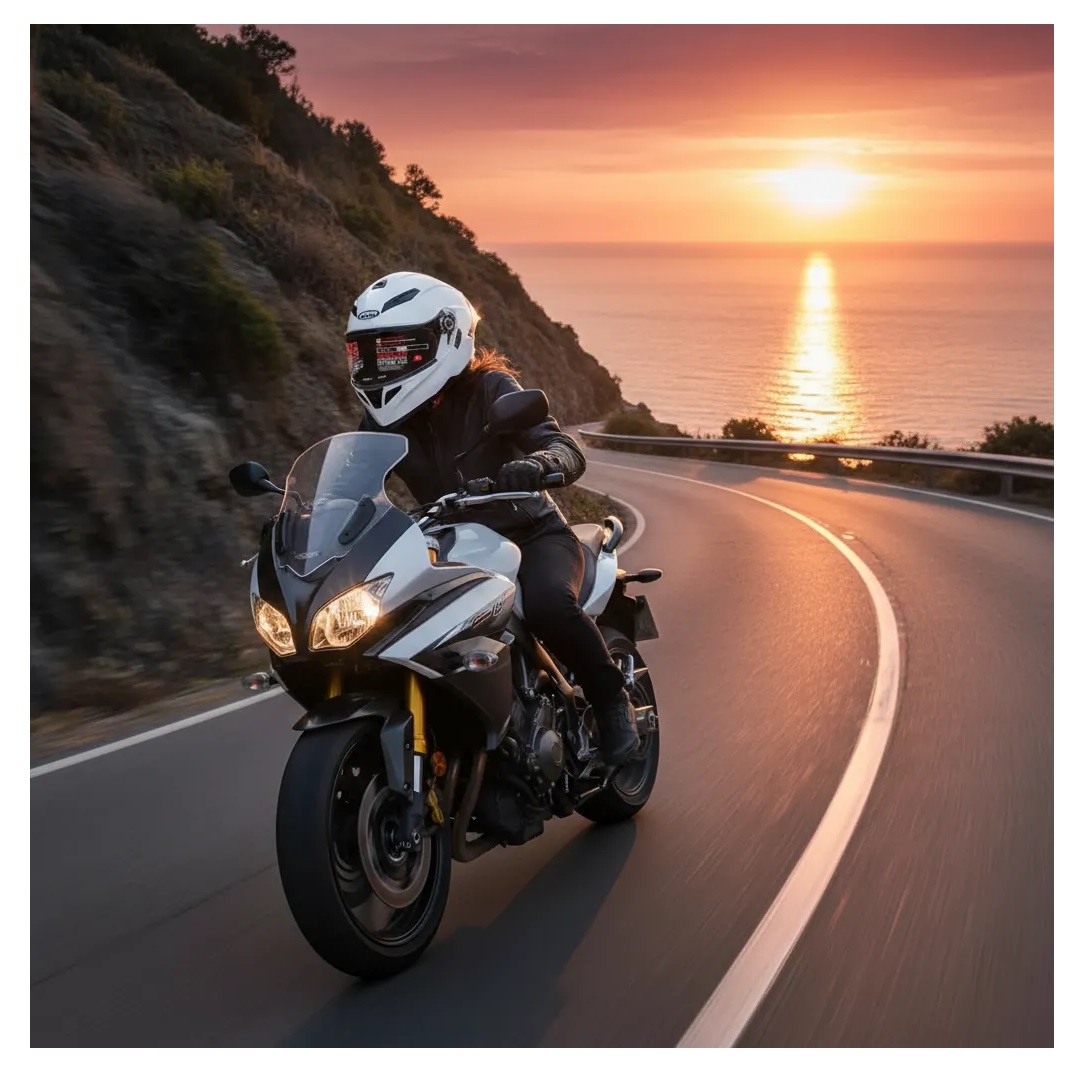 CASCO DE MOTO BLANCO MARCA HOKEN CERTIFICADO Y STOCK - 8