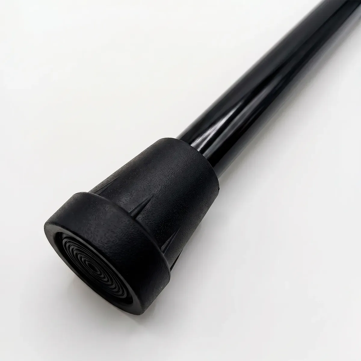 BASTON BASICO PLEGABLE REGULABLE NEGRO CON MANGO Y CONTERA - 4