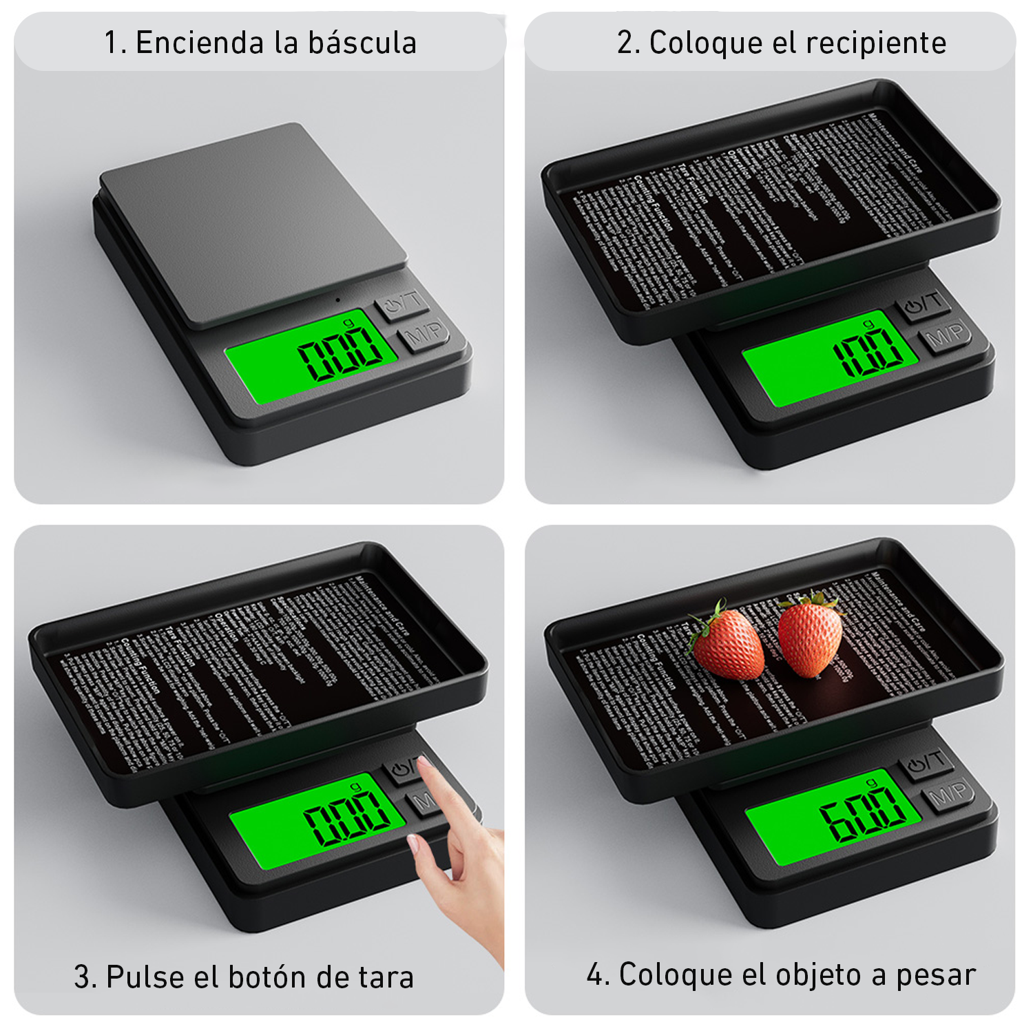 BALANZA SCA13 NEGRO MINI GRAMERA PRECISION DIGITAL BOLSILLO - 2