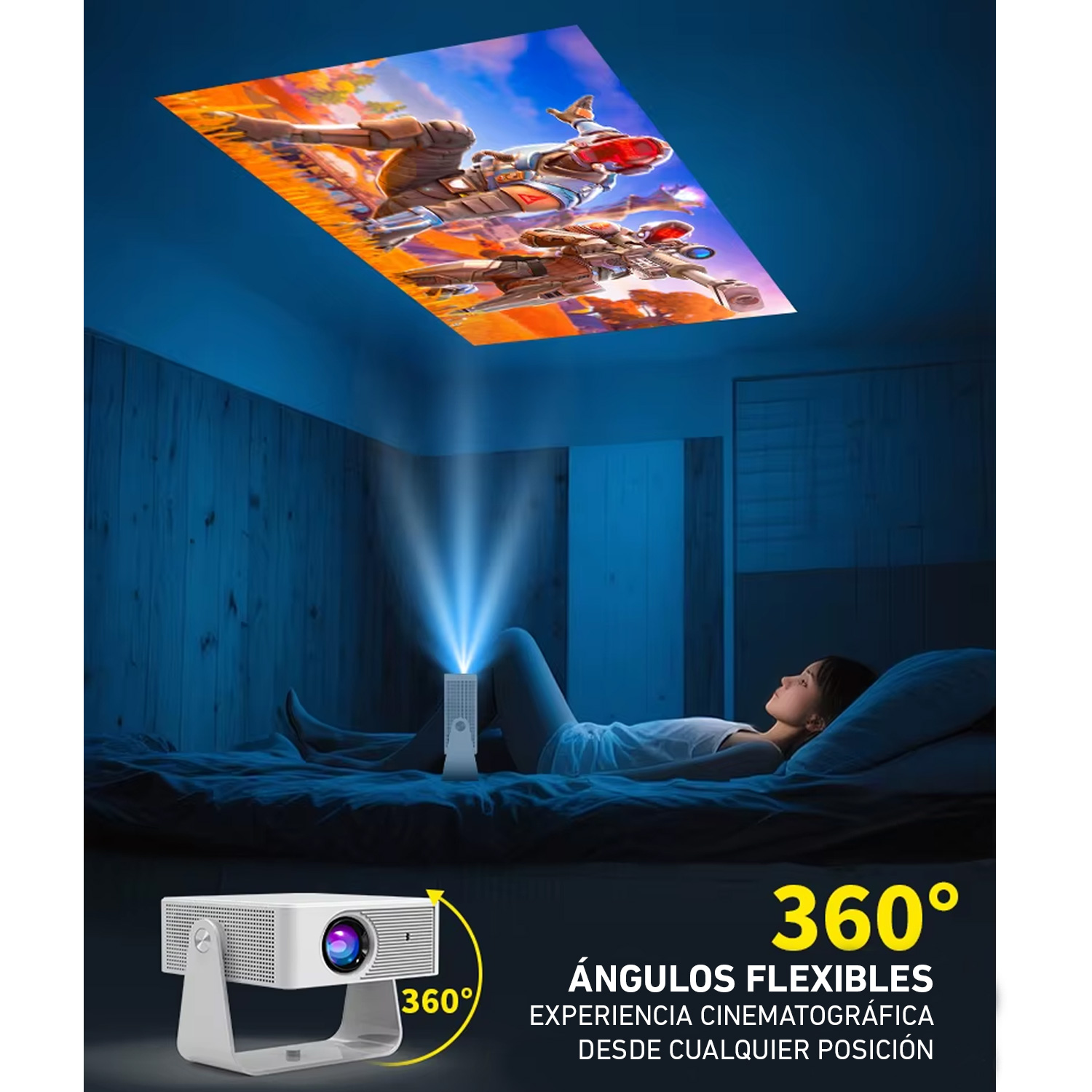 PROYECTOR Y8S LED MULTIMEDIA 4K WIFI HDMI ANDROID - 2