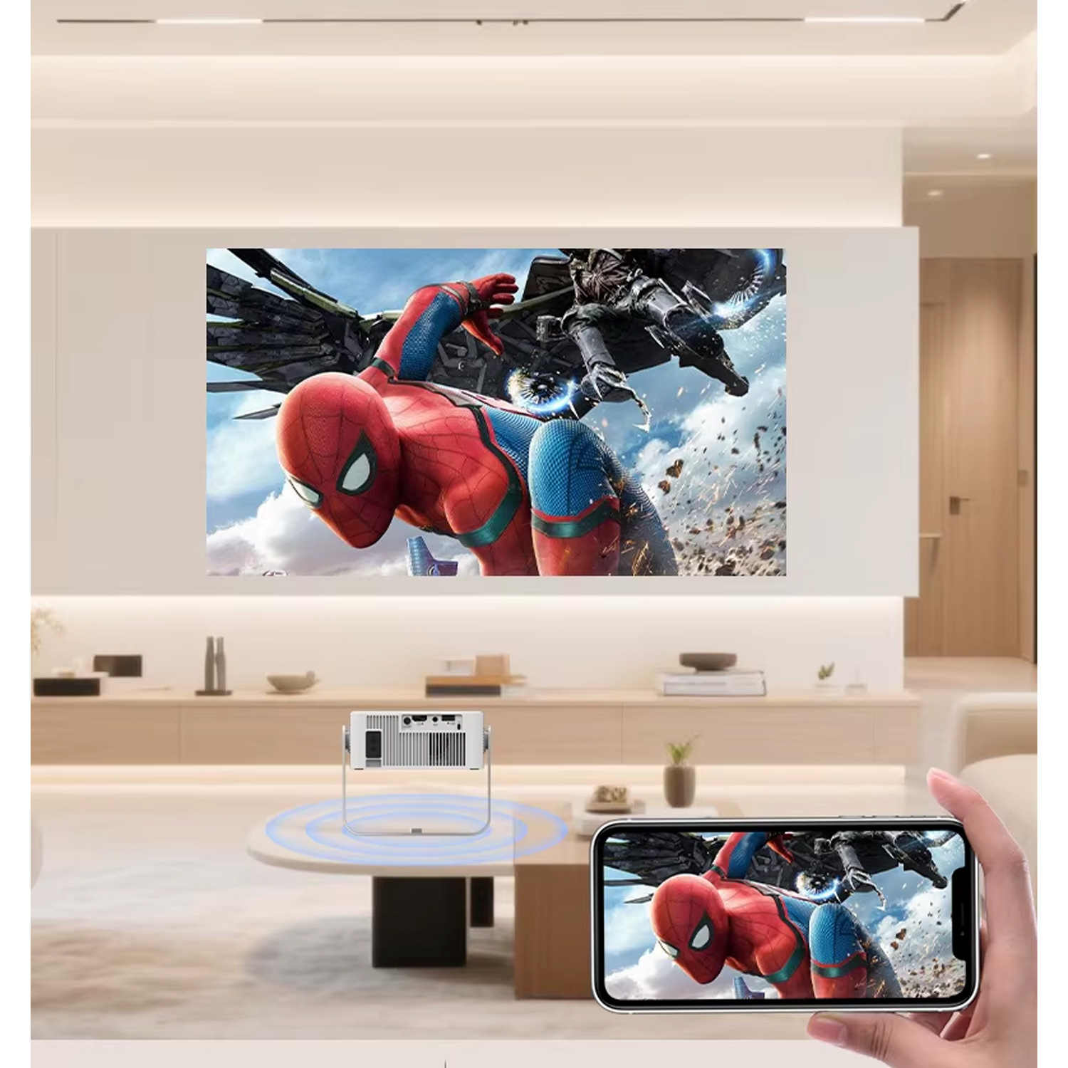 PROYECTOR Y8S LED MULTIMEDIA 4K WIFI HDMI ANDROID - 5