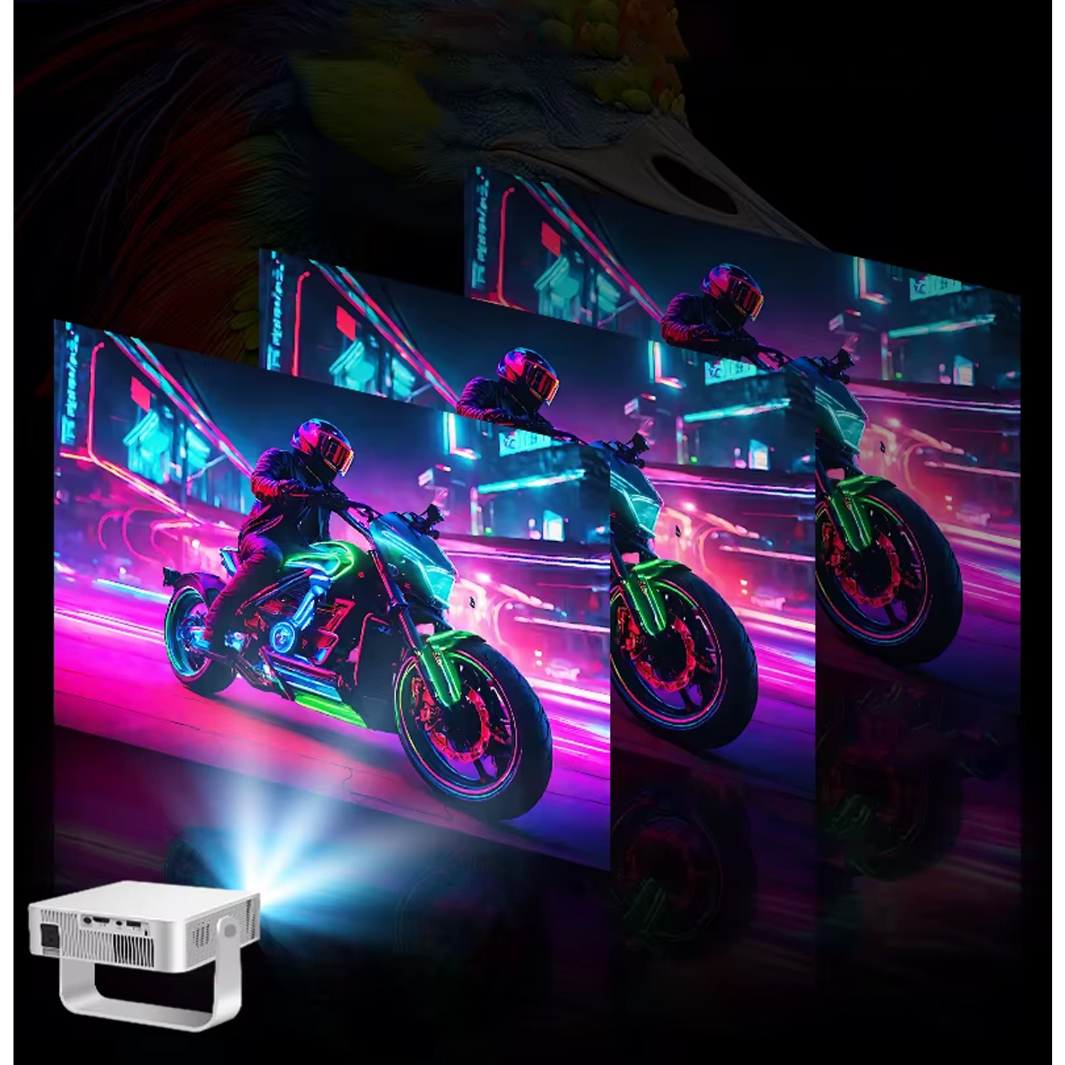 PROYECTOR Y8S LED MULTIMEDIA 4K WIFI HDMI ANDROID - 6