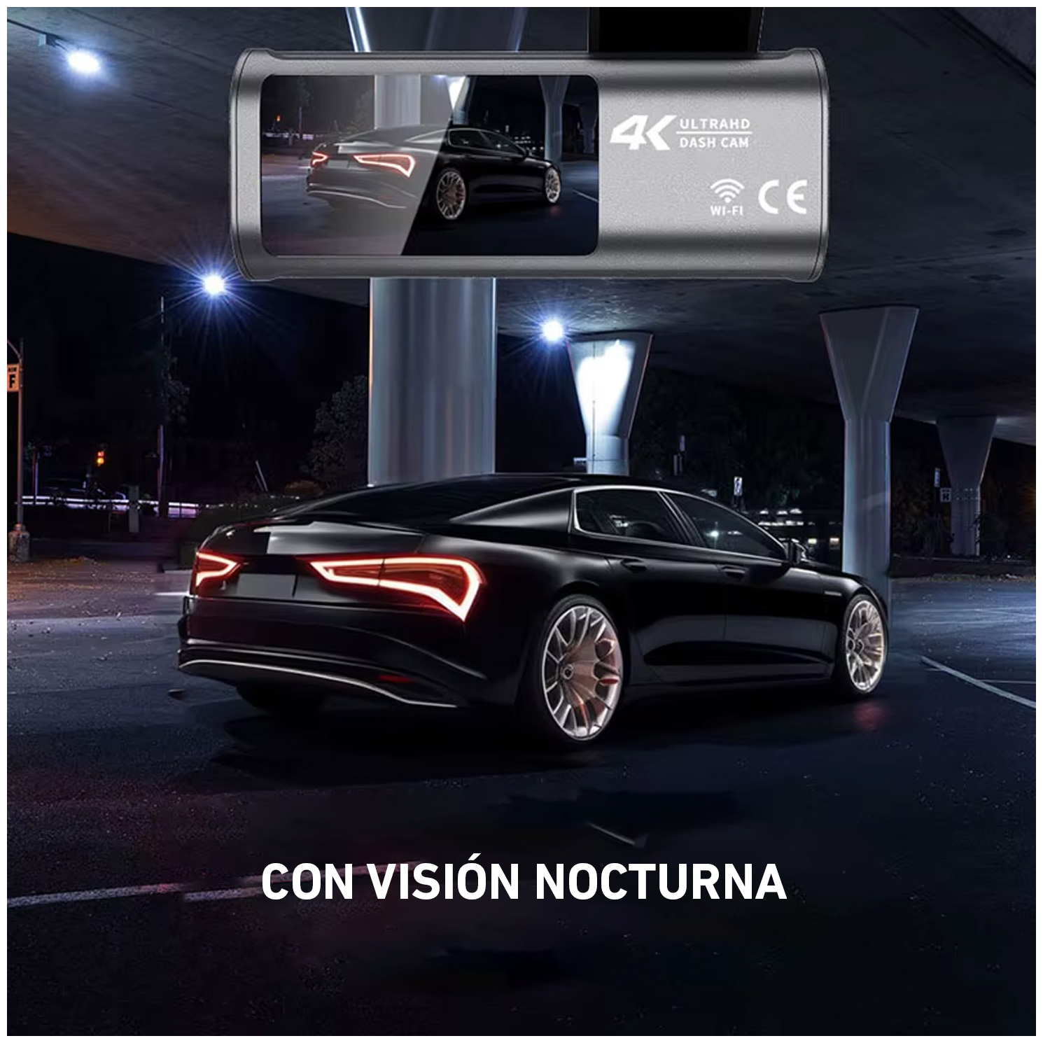 CÁMARA VEHICULAR D28W PANTALLA DIGITAL 1080P DVR WIFI AUTO CARRO - 5