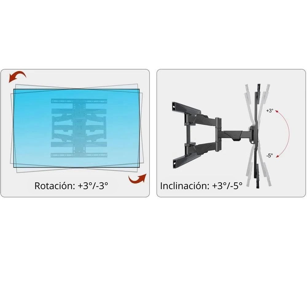 RACK SOPORTE GIRATORIO PARA MONITOR O TV 40' A 80' NORTH BAYOU P6 - 7