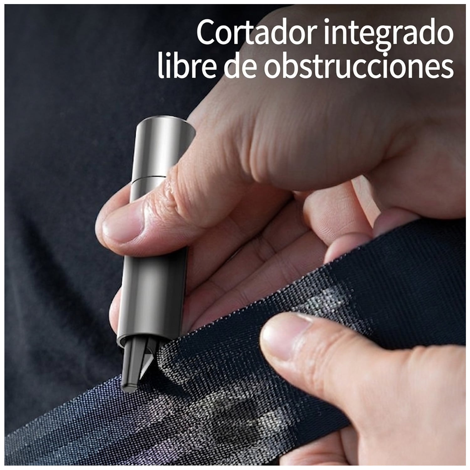 MARTILLO DE SEGURIDAD ROMPE VENTANAS Y CORTA CINTURONES BASEUS CRSFH-0G - 3